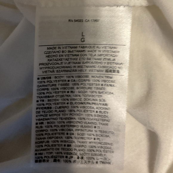 Banana Republic layered Tank tunic Top Size L White Sleeveless - Picture 7 of 10